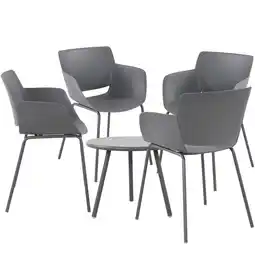 Netto Marken-Discount CLP Sitzgruppe Berena 4er Farbe: dunkelgrau, Set-Inhalt: 4 Stühle Angebot