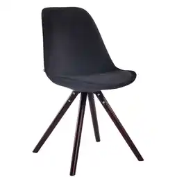 Netto Marken-Discount CLP Besucherstuhl Toulouse Samt Rund cappuccino Farbe: schwarz, Gestell Farbe: cappuccino Angebot
