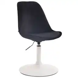 Netto Marken-Discount CLP Esszimmerstuhl Maverick Samt weiß Farbe: schwarz, Gestell Farbe: weiß Angebot