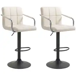 Netto Marken-Discount CLP 2er Set Barhocker Lucy V2 schwarz Farbe: creme, Gestell Farbe: schwarz Angebot