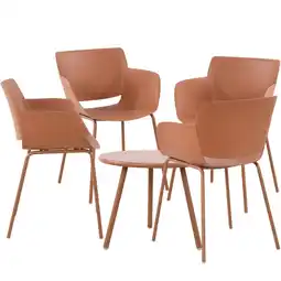 Netto Marken-Discount CLP Sitzgruppe Berena 4er Farbe: terracotta, Set-Inhalt: 4 Stühle Angebot