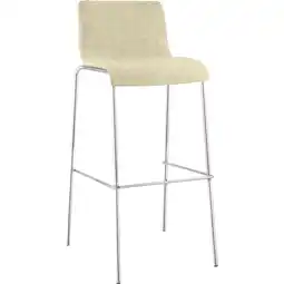 Netto Marken-Discount CLP Barhocker Hoover Stoff 4-Fuß Gestell Chrom Farbe: creme, Gestell Farbe: chrom Angebot