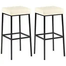 Netto Marken-Discount CLP 2er Set Barhocker Montreal 85 Kunstleder schwarz Farbe: creme, Gestell Farbe: schwarz Angebot