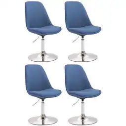 Netto Marken-Discount CLP 4er Set Stühle Maverick C Stoff Farbe: blau, Gestell Farbe: chrom Angebot