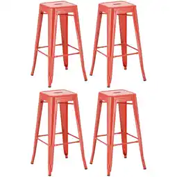 Netto Marken-Discount CLP 4er Set Barhocker Joshua Farbe: rot Angebot