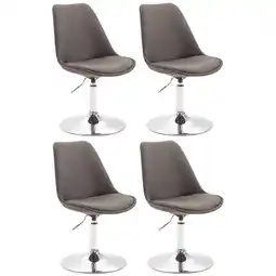 Netto Marken-Discount CLP 4er Set Stühle Maverick C Stoff Farbe: dunkelgrau, Gestell Farbe: chrom Angebot
