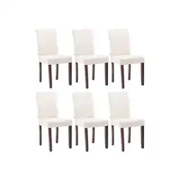 Netto Marken-Discount CLP 6er Set Esszimmerstuhl Ina Stoff cappuccino Farbe: creme, Gestell Farbe: cappuccino Angebot