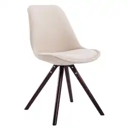 Netto Marken-Discount CLP Besucherstuhl Toulouse Stoff Cappuccino Rund Farbe: creme, Gestell Farbe: cappuccino Angebot