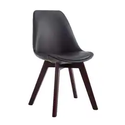 Netto Marken-Discount CLP Stuhl Manado Kunstleder Walnuss Farbe: schwarz, Gestell Farbe: walnuss Angebot