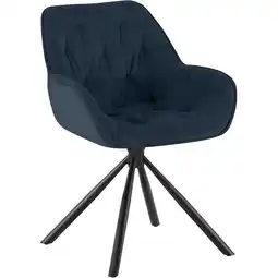 Netto Marken-Discount CLP Esszimmerstuhl Rimio Cord Farbe: dunkelblau Angebot