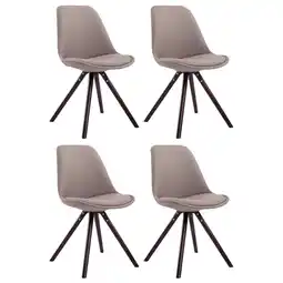 Netto Marken-Discount CLP 4er Set Stühle Toulouse Stoff Cappuccino Rund Farbe: taupe, Gestell Farbe: cappuccino Angebot