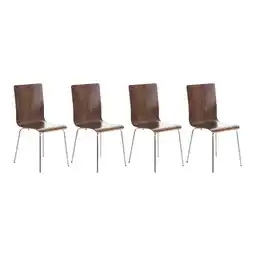 Netto Marken-Discount CLP 4er Set Besucherstuhl Pepe Farbe: walnuss Angebot