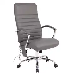 Netto Marken-Discount CLP Bürostuhl Valais Kunstleder mit Massagefunktion Farbe: grau, Material: Kunstleder Angebot