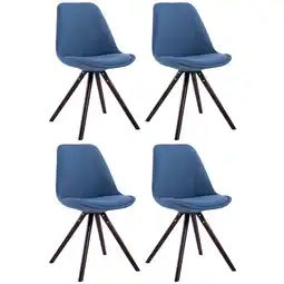Netto Marken-Discount CLP 4er Set Stühle Toulouse Stoff Cappuccino Rund Farbe: blau, Gestell Farbe: cappuccino Angebot