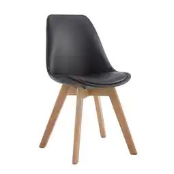 Netto Marken-Discount CLP Stuhl Manado Kunstleder Natura Farbe: schwarz, Gestell Farbe: natur Angebot