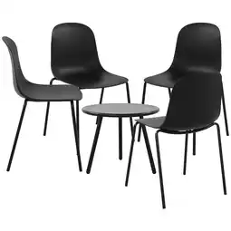 Netto Marken-Discount CLP Sitzgruppe Berdin 4er Farbe: schwarz Angebot