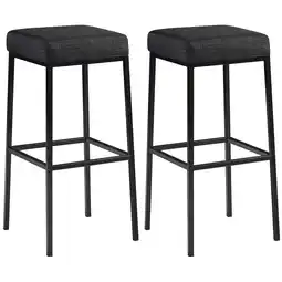 Netto Marken-Discount CLP 2er Set Barhocker Montreal 85 Stoff schwarz Farbe: dunkelgrau, Gestell Farbe: schwarz Angebot
