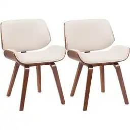 Netto Marken-Discount CLP 2er Set Besucherstuhl Beverley Stoff Farbe: walnuss/creme Angebot