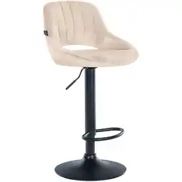 Netto Marken-Discount CLP Barhocker Milet Samt schwarz Farbe: creme, Gestell Farbe: schwarz Angebot