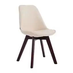 Netto Marken-Discount CLP Stuhl Manado Kunstleder Walnuss Farbe: creme, Gestell Farbe: walnuss Angebot
