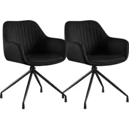 Netto Marken-Discount CLP 2er Set Esszimmerstuhl Novanis Samt Farbe: schwarz, Material: Samt Angebot