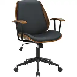 Netto Marken-Discount CLP Bürostuhl Arlondi Kunstleder Farbe: walnuss/schwarz Angebot