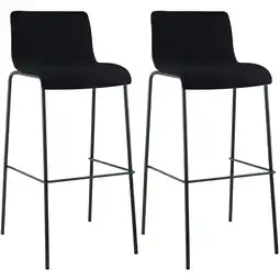 Netto Marken-Discount CLP 2er Set Barhocker Hoover Stoff 4-Fuß Gestell schwarz Farbe: schwarz, Gestell Farbe: schwarz Angebot