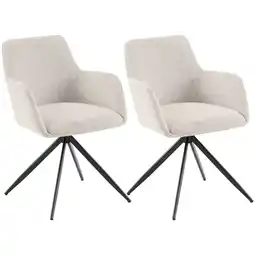 Netto Marken-Discount CLP 2er Set Esszimmerstuhl Olema Stoff Farbe: creme Angebot
