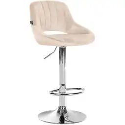 Netto Marken-Discount CLP Barhocker Milet Samt chrom Farbe: creme, Gestell Farbe: chrom Angebot