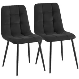 Netto Marken-Discount CLP 2er Set Esszimmerstuhl Antibes Cord Farbe: schwarz Angebot