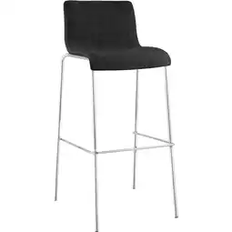 Netto Marken-Discount CLP Barhocker Hoover Stoff 4-Fuß Gestell Chrom Farbe: dunkelgrau, Gestell Farbe: chrom Angebot