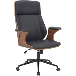 Netto Marken-Discount CLP Bürostuhl Headland Kunstleder Farbe: walnuss/schwarz Angebot