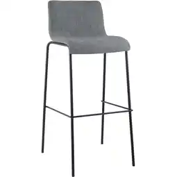 Netto Marken-Discount CLP Barhocker Hoover Stoff 4-Fuß Gestell schwarz Farbe: hellgrau, Gestell Farbe: schwarz Angebot