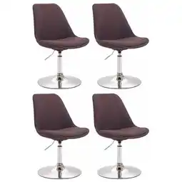 Netto Marken-Discount CLP 4er Set Stühle Maverick C Stoff Farbe: braun, Gestell Farbe: chrom Angebot