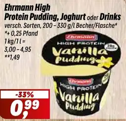 Simmel Ehrmann High Protein Pudding Angebot