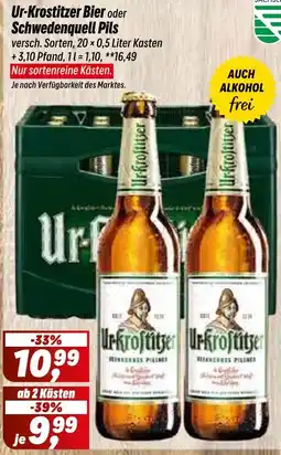 Simmel Ur-Krostitzer Bier oder Schwedenquell Pils Angebot
