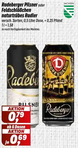 Simmel Radeberger Pilsner oder Feldschlößchen naturtrübes Radler Angebot