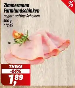 Simmel Zimmermann Farmlandschinken Angebot