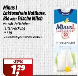 Simmel Minus L Laktosefreie Haltbare, Bio oder Frische Milch Angebot