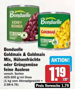 AEZ Bonduelle Goldmais & Goldmais Mix, Hülsenfrüchte oder Grünzeug feine Auslese Angebot
