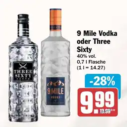 AEZ 9 Mile Vodka oder Three Sixty Angebot