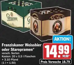 AEZ Franziskaner Weissbier oder Staropramen Angebot