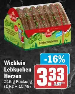 AEZ Wicklein Lebkuchen Herzen Angebot