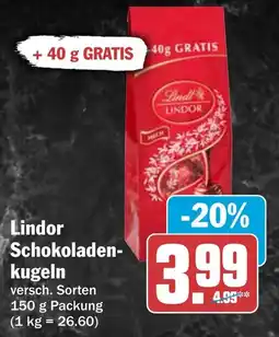 AEZ Lindor Schokoladen-kugeln Angebot
