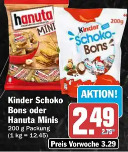 AEZ Kinder Schoko Bons oder Hanuta Minis Angebot