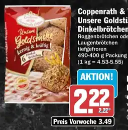 AEZ Coppenrath & Wiese Unsere Goldstücke Dinkelbrötchen Angebot