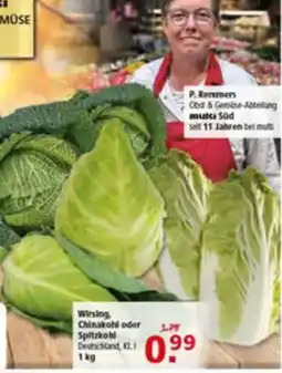 Multi Markt Wirsing, Chinakohl oder Spitzkohl Angebot