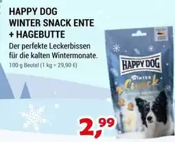 Zookauf HAPPY DOG WINTER SNACK ENTE + HAGEBUTTE Angebot