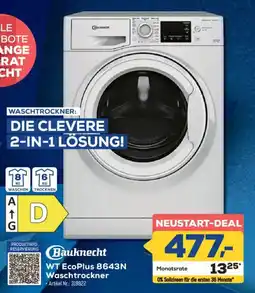 Euronics Berlet Bauknecht WT EcoPlus 8643N Waschtrockner Angebot