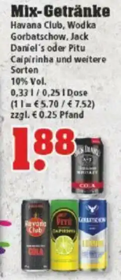 trinkgut Mix Getränke 0,33/0,25L Dose Angebot